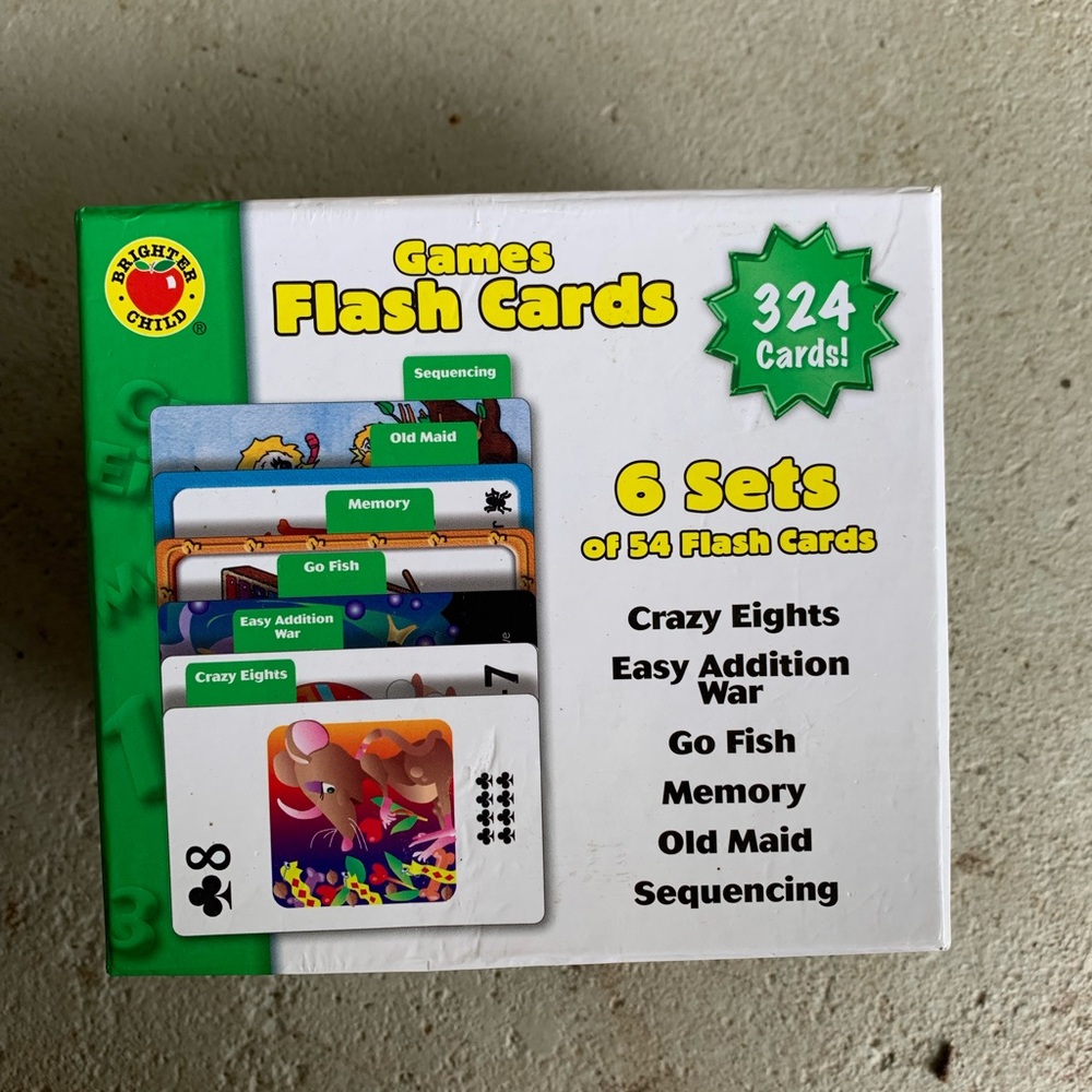 Six Sets of 54 Flash Card Games